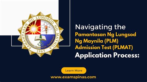 plm admission portal 2024|Navigating the PLMAT Application Process: A Step.